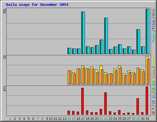 Daily usage for December 2024