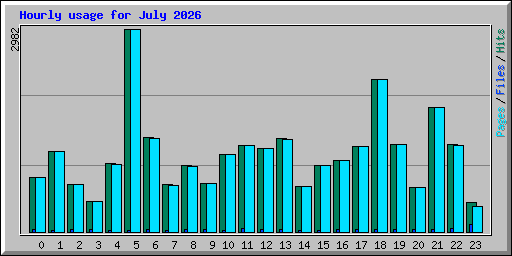 Hourly usage for July 2026